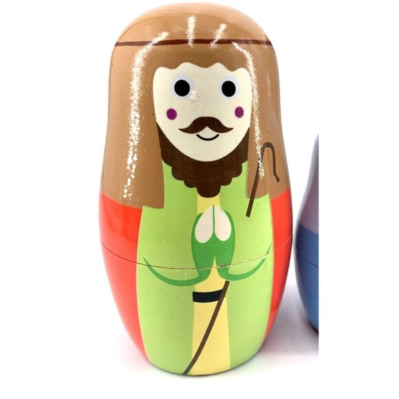 Imagination Generation Nativity Nesting 6 pc Set Jesus Mary Joseph Three Wisemen - Picture 2 of 8